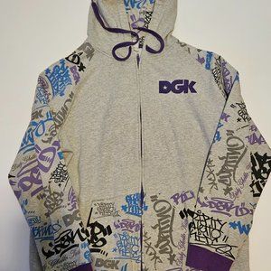 DGK(Dirty Ghetto Kids)- Hoodie Zip-Up- Unisex Size Large to X-Large